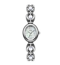 Gedi Women's Bracelet Watch with Luxury Pearl & Chalcedony Accents