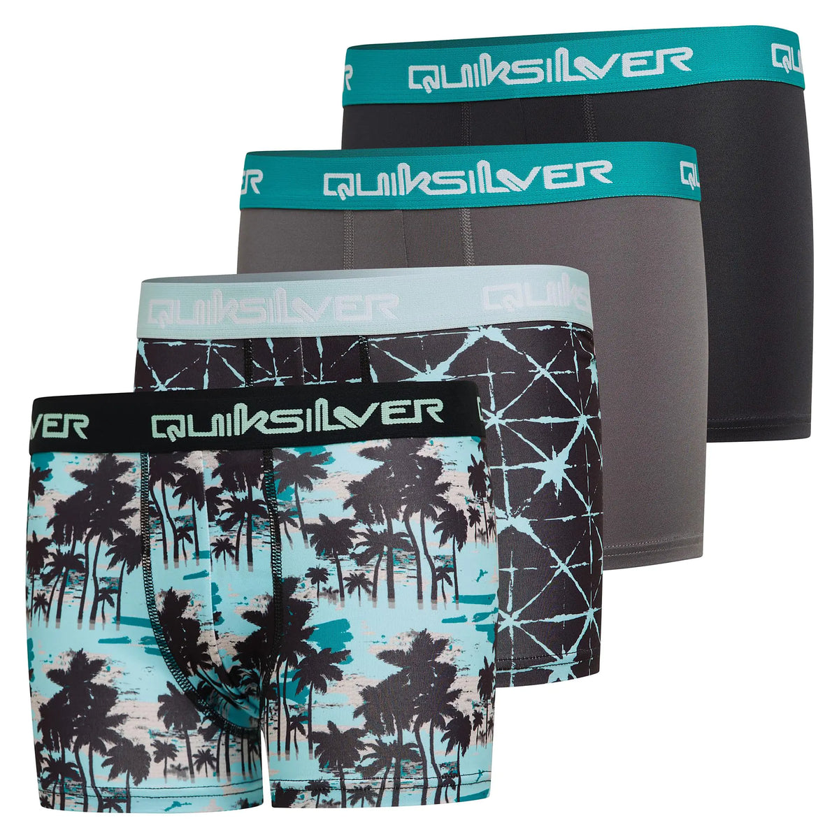 Quiksilver Boys Stretch Boxer Briefs (4 Pack), Quiksilver Boys Performance Boxer Briefs – 4 Pack