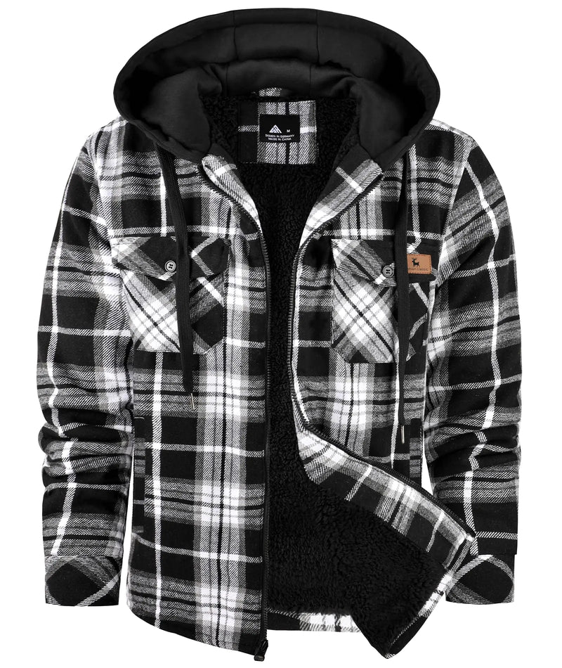 V VALANCH Flannel Hoodie