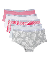 Tommy Hilfiger Womens Classic Cotton Logoband Boyshort 5 Pack