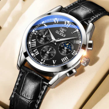 Men's Multifunctional Waterproof Luminous Quartz Watch