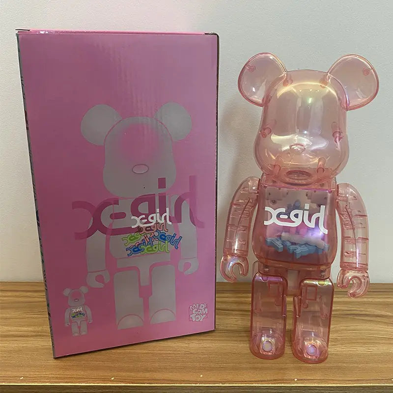 Bearbrick Floral Kid's Violent Bear Figurine Model