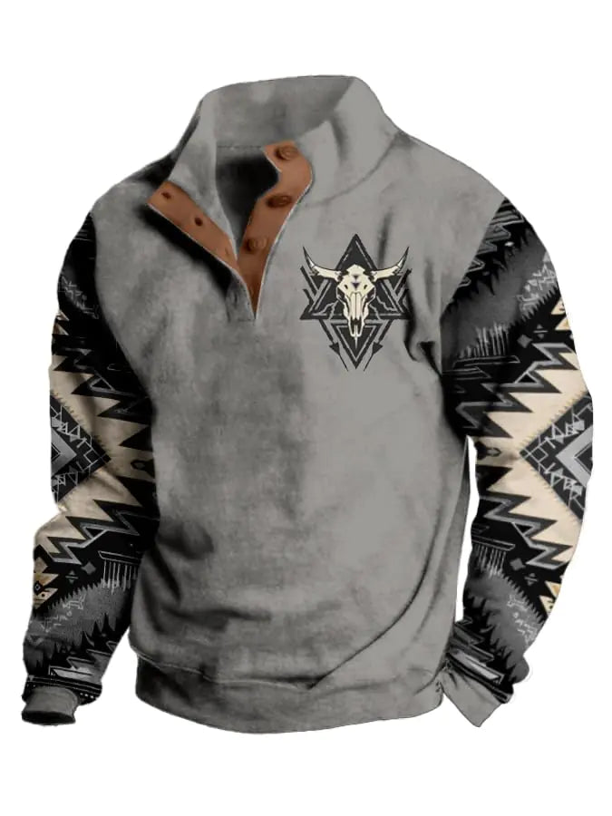 DMOYALA Western Aztec Sweatshirt
