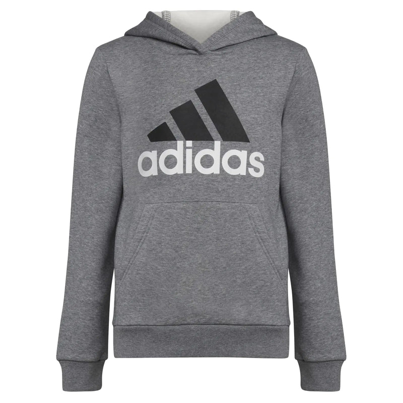 adidas Boys Chop Pullover Hoodie Charcoal Grey Heather Small (8)