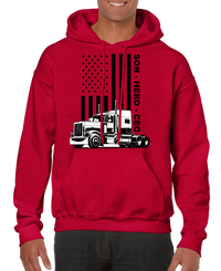 USA Trucker, Son, Hero, CEO Men’s Hoodie