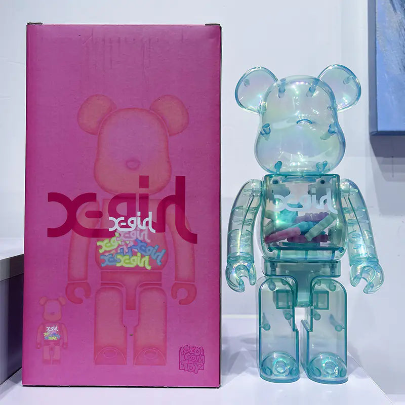 Bearbrick Floral Kid's Violent Bear Figurine Model