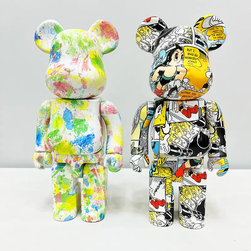 Bearbrick Floral Kid's Violent Bear Figurine Model