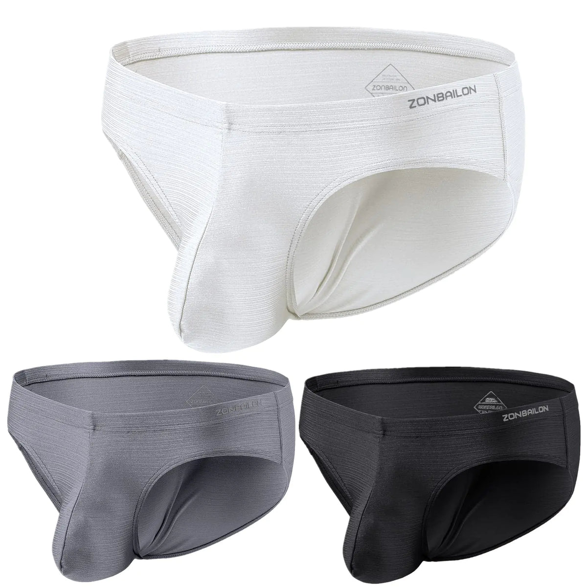 ZONBAILON Ice Silk Pouch Briefs – XL, ZONBAILON Bulge Pouch Ice Silk Briefs