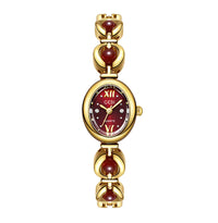 Gedi Women's Bracelet Watch with Luxury Pearl & Chalcedony Accents