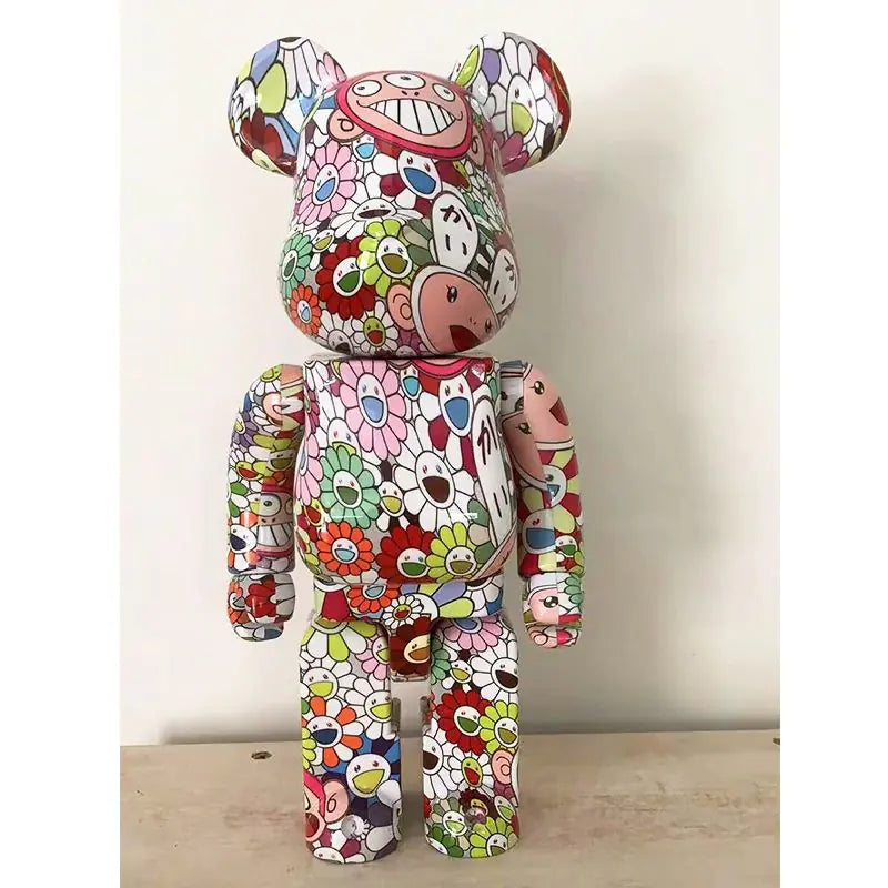 Bearbrick Floral Kid's Violent Bear Figurine Model