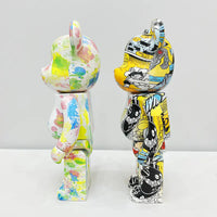 Bearbrick Floral Kid's Violent Bear Figurine Model