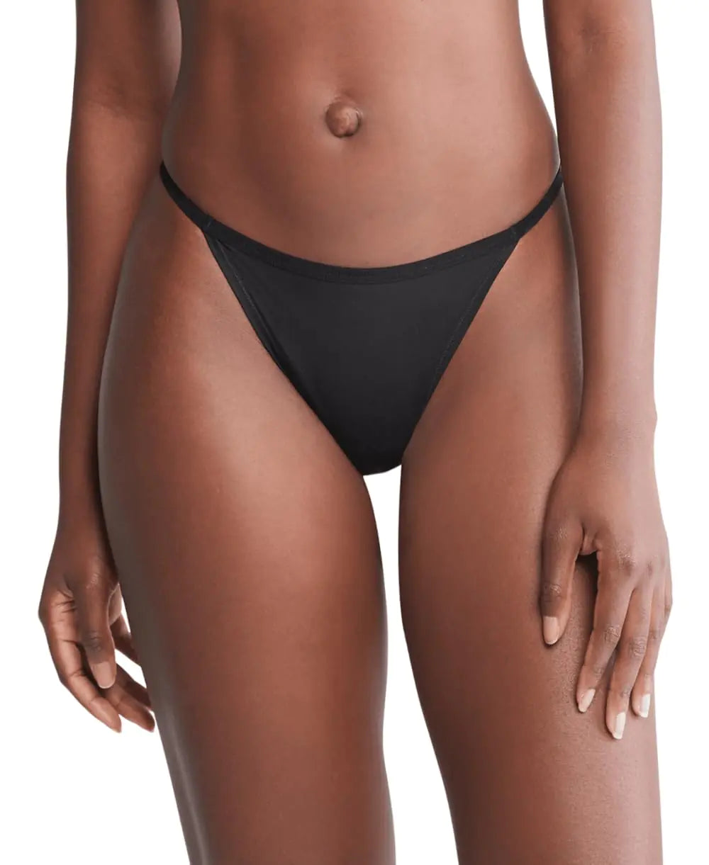 Calvin Klein Ideal Micro Low Rise String Thong Black