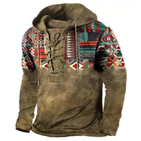 MARSVOVO Aztec Cowboy Hoodie