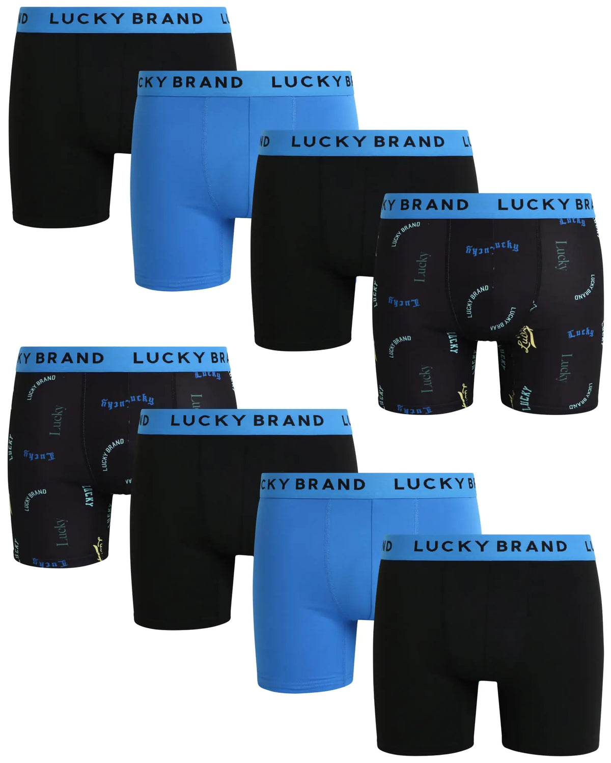 Lucky Brand Mens Performance Boxer Briefs (8 Pack), Lucky Brand Soft Stretch Boxer Briefs – 8 Pack