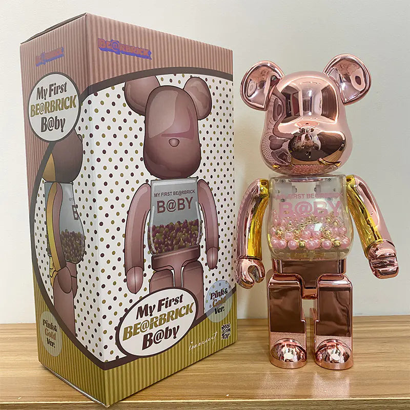 Bearbrick Floral Kid's Violent Bear Figurine Model