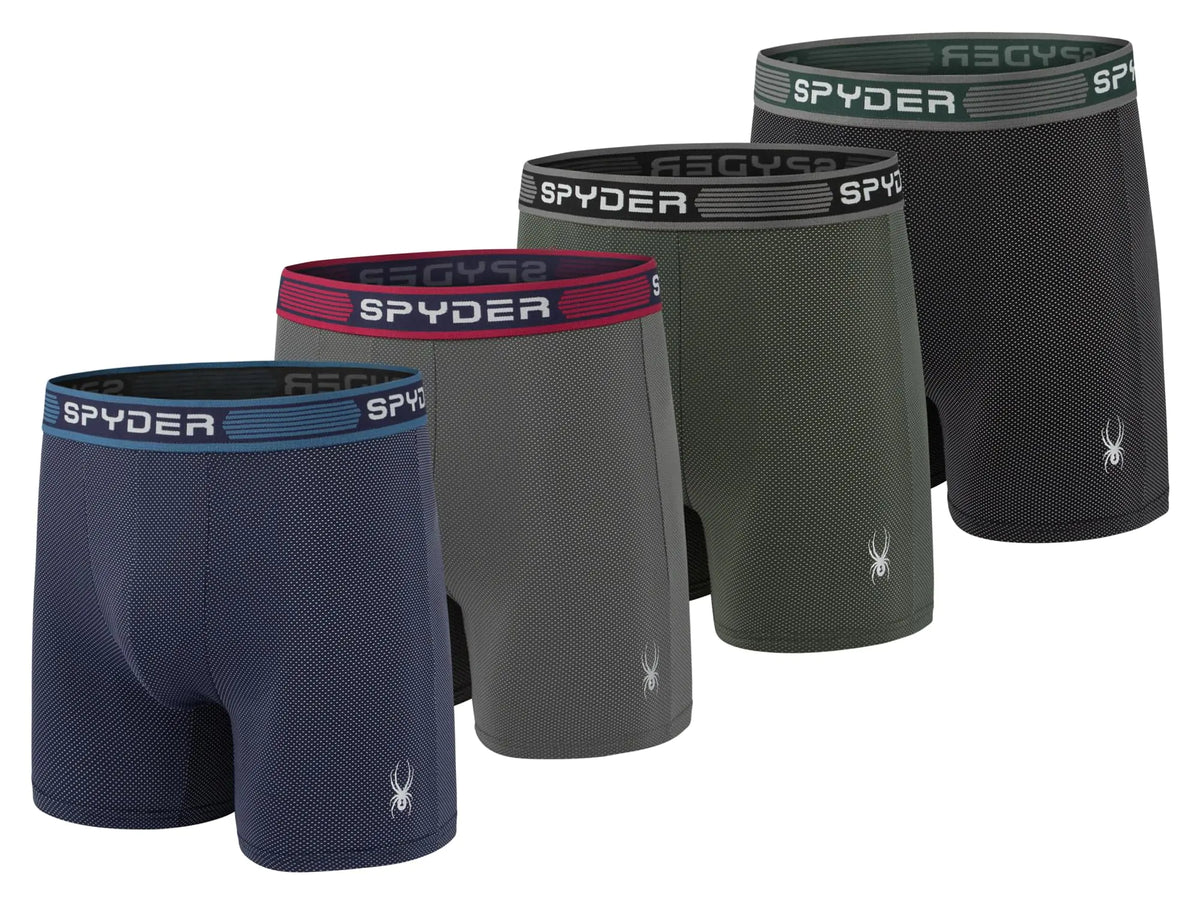 Spyder Mens Sports Boxer Briefs, Spyder Breathable Mesh Boxer Briefs