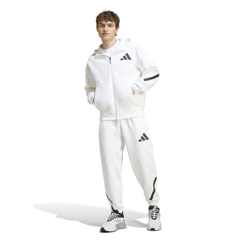 adidas Mens Tall Size Z.N.E. Full-Zip Hoodie White