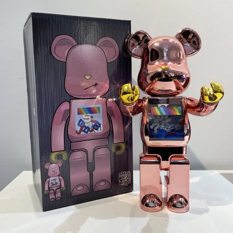 Bearbrick Floral Kid's Violent Bear Figurine Model