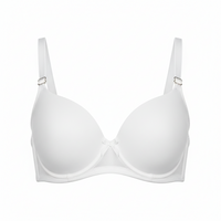 Add One Cups Padded Push Up Bra for Women Underwire Bra Everyday Bras (White 42C)