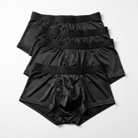 Arjen Kroos Silky Mens Trunks – 4 Pack, Arjen Kroos Breathable Ice Silk Boxers – 4 Pack