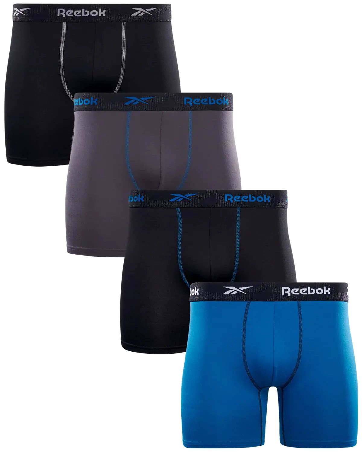Reebok Everyday Athletic Boxer Briefs – 4 Pack, Reebok Stretch Performance Boxer Briefs – 4 Pack