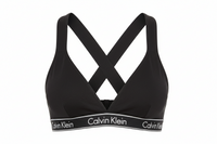 Calvin Klein Modern Cotton Unlined Triangle Crossback Bralette Black