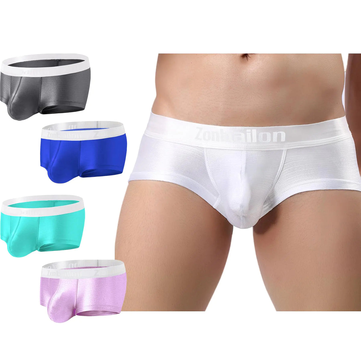 JINSHI Breathable Ice Silk Boxers (2 Pack), JINSHI Comfort Pouch Boxer Briefs – 2 Pack