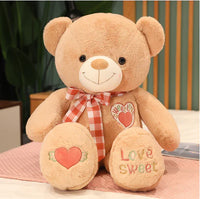 Plush Teddy Bear with Scarf - Customizable Gift