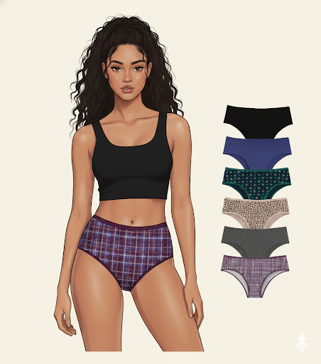 INNERSY Cotton Cheeky Hipster Panties – 6 Pack, INNERSY Womens Cheeky Hipster Underwear (6 Pack)