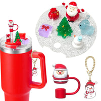 Stanley Straw Cover & Charms (Christmas)