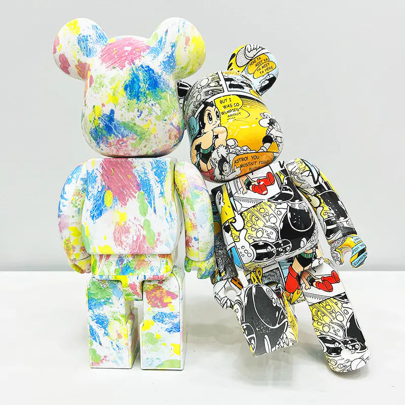 Bearbrick Floral Kid's Violent Bear Figurine Model