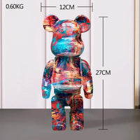 Scandinavian Violent Bear Resin Statue for Home Decor