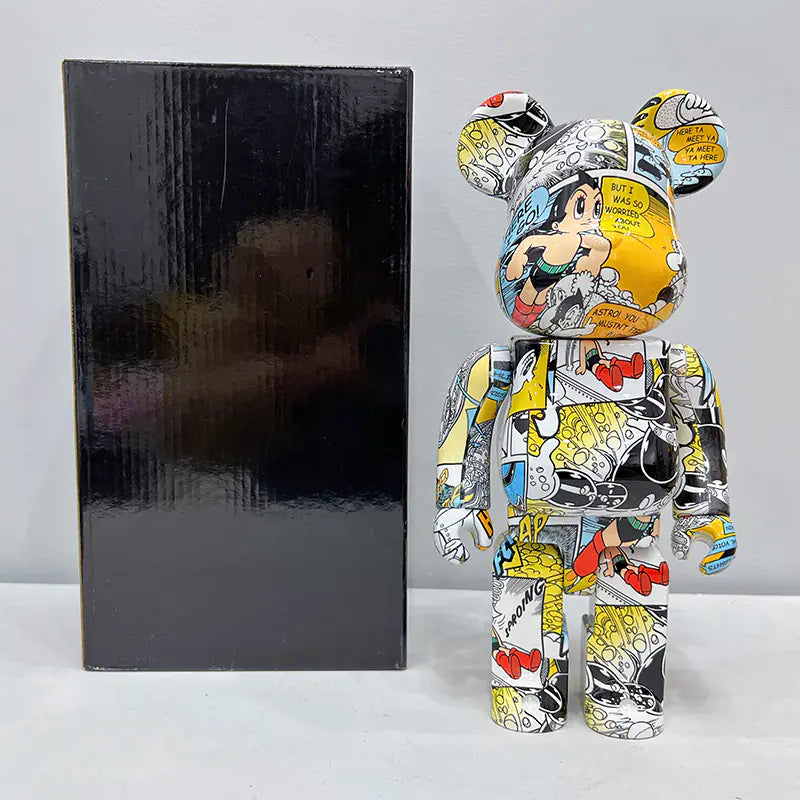 Bearbrick Floral Kid's Violent Bear Figurine Model