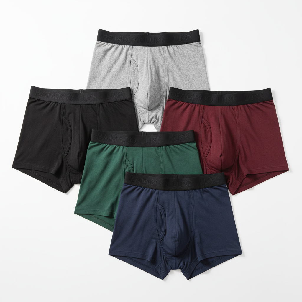 IGOLUMON Mens Bamboo Boxer Briefs (6 Pack), IGOLUMON Soft Bamboo Trunks – 6 Pack