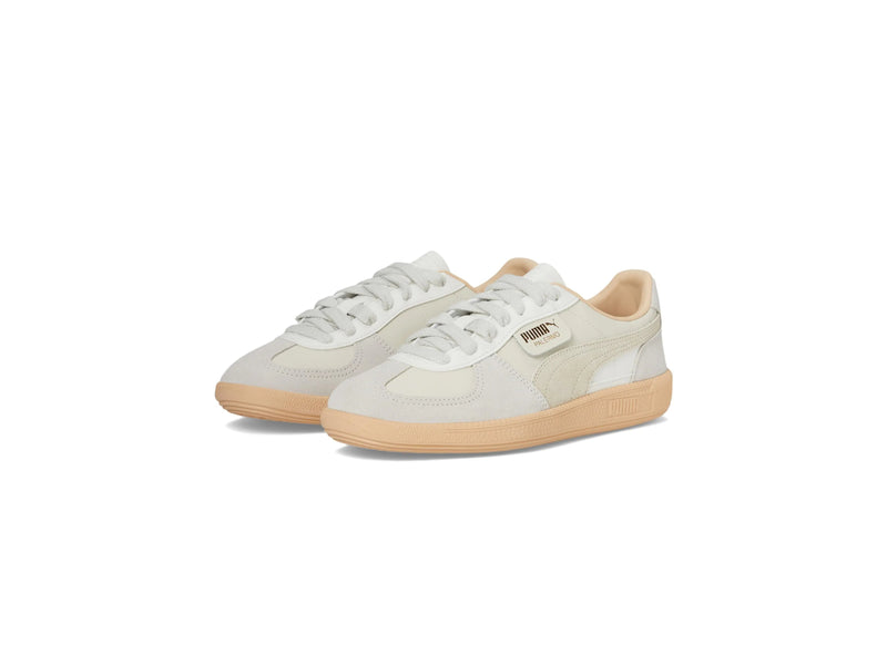 PUMA Womens Palermo Leather Sneaker Warm White/Alpine Snow/Cashew 8