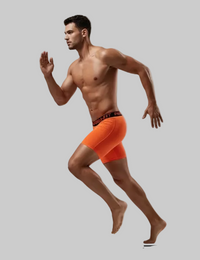 orange colour underwear wearing the men