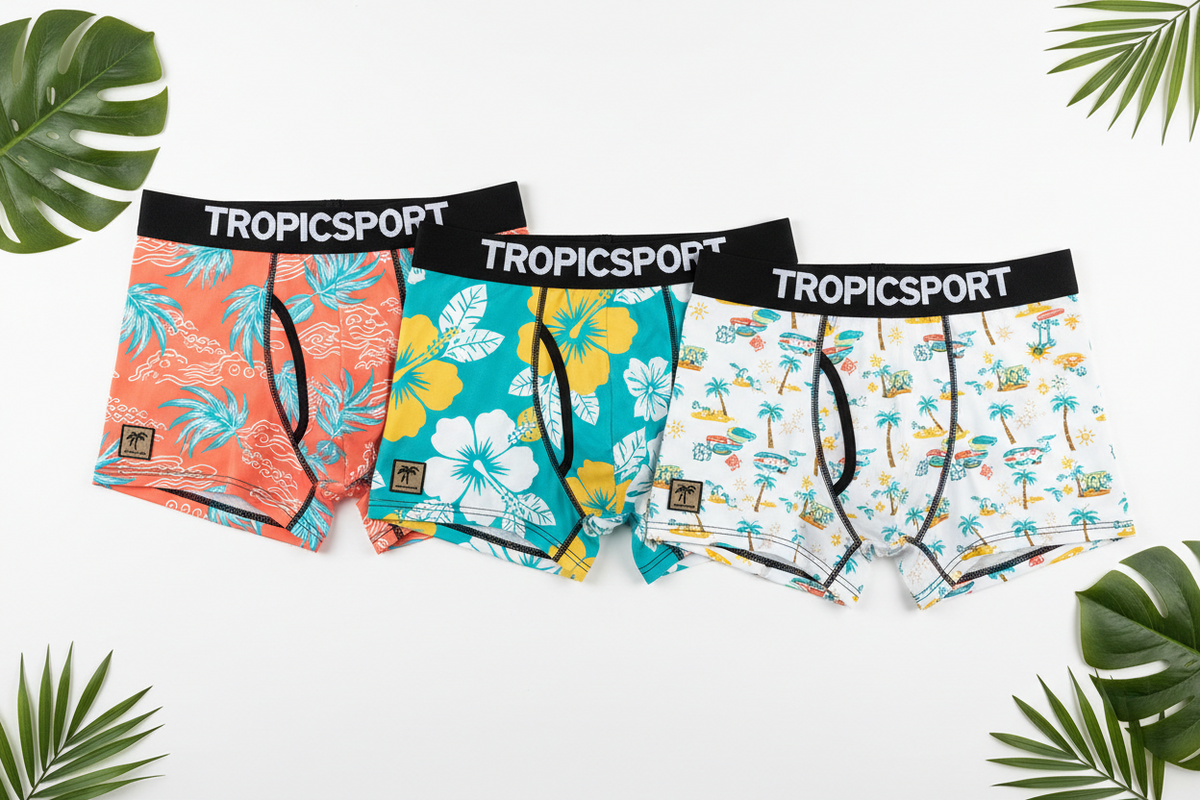 PSD Island Vibes Boxer Briefs – 3 Pack, PSD Mens Performance Boxer Briefs (3 Pack)