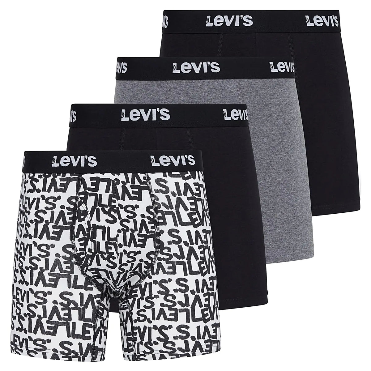 Levis Mens Boxer Briefs Breathable Stretch Underwear 4 Pack