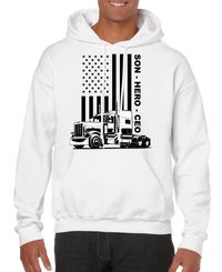 USA Trucker, Son, Hero, CEO Men’s Hoodie