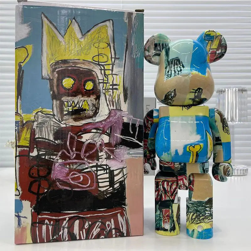 Bearbrick Floral Kid's Violent Bear Figurine Model