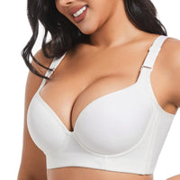 Add One Cups Padded Push Up Bra for Women Underwire Bra Everyday Bras (White 42C)