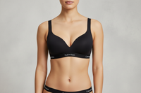 Calvin Klein Sheer Marquisette Lightly Lined Demi Bra Black