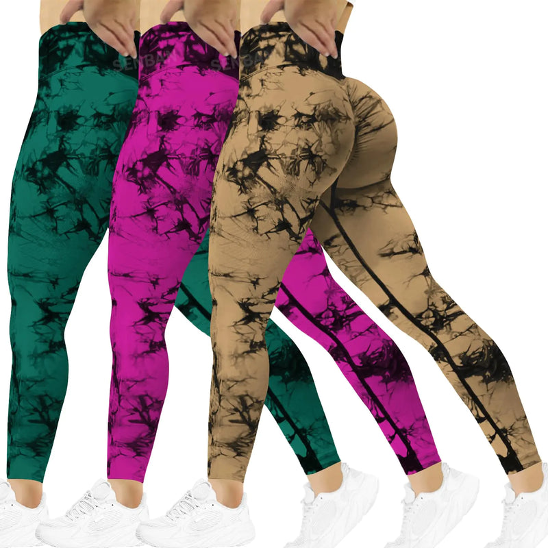 Women Scrunch Workout Leggings: Pants Booty 3 Pack