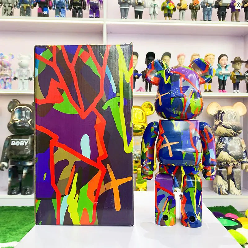 Bearbrick Floral Kid's Violent Bear Figurine Model